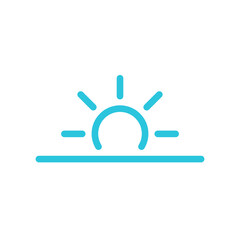 Horizon, sky and earth icon, Isolated on white background. From blue icon set.