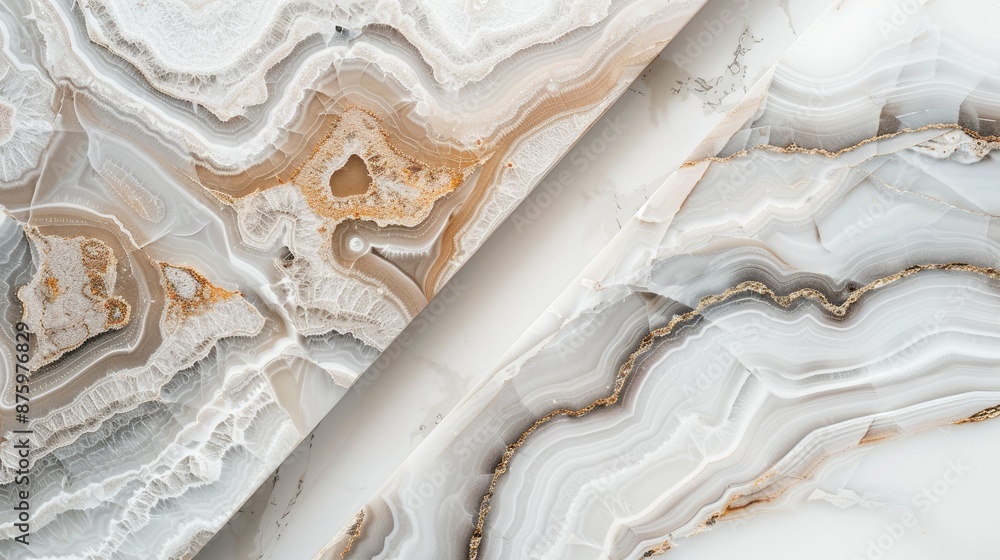 Poster marble with matching natural patterns in white beige and grey for architecture and interior design p