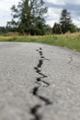 Risse in Asphalt
