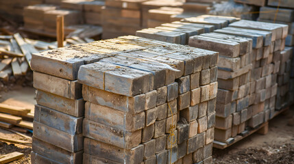 Building material taken at construction site.
Concrete block and concrete boxes.