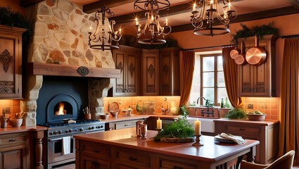 interior with fireplace