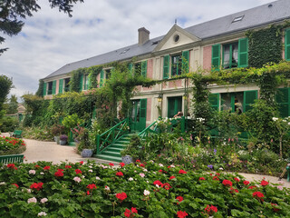 The picturesque House of the painter Claude Monet in Giverny, France and its incredible gardens