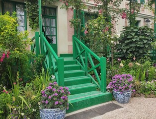 The picturesque House of the painter Claude Monet in Giverny, France and its incredible gardens