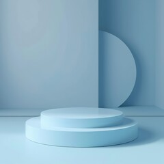 Minimal realistic light blue background for product presentation