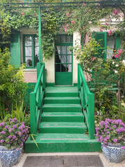 The picturesque House of the painter Claude Monet in Giverny, France and its incredible gardens