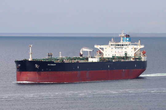  KOUSAI (previously named Sea Fidelity), a crude oil tanker built in 2005, flagged under  Sierra Leone, seen in the Baltic Sea, a transporter of Russian oil, on June 17th, 2024