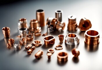 alloy workpieces aluminium copper parts work metal part engineering construction handcraft design