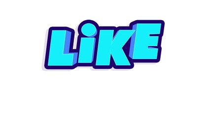 Like and Subscribe text animated