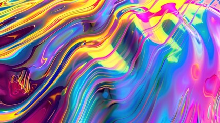 Abstract Swirls of Vibrant Hues