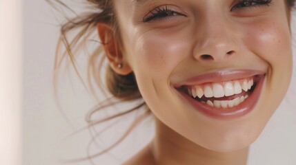 smile of beautiful woman with healthy white teeth. Close-up, High quality photos