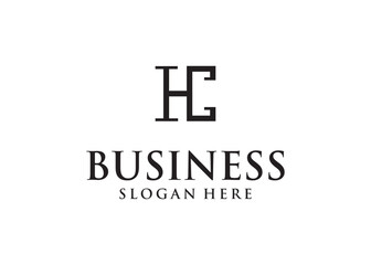 Obraz premium Hc letter logo initial business name symbol typography design