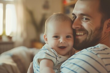 Father and Baby New Dad The Joy of Fatherhood: Embracing the Moments Family Parent Moment