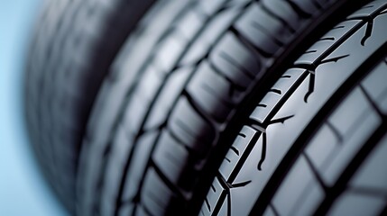 A pair of car tire on a blue background.