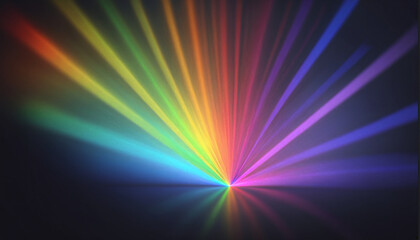 Obraz premium Colored abstract lines of light that visualize the refraction and the spectrum of natural light and its different wavelengths