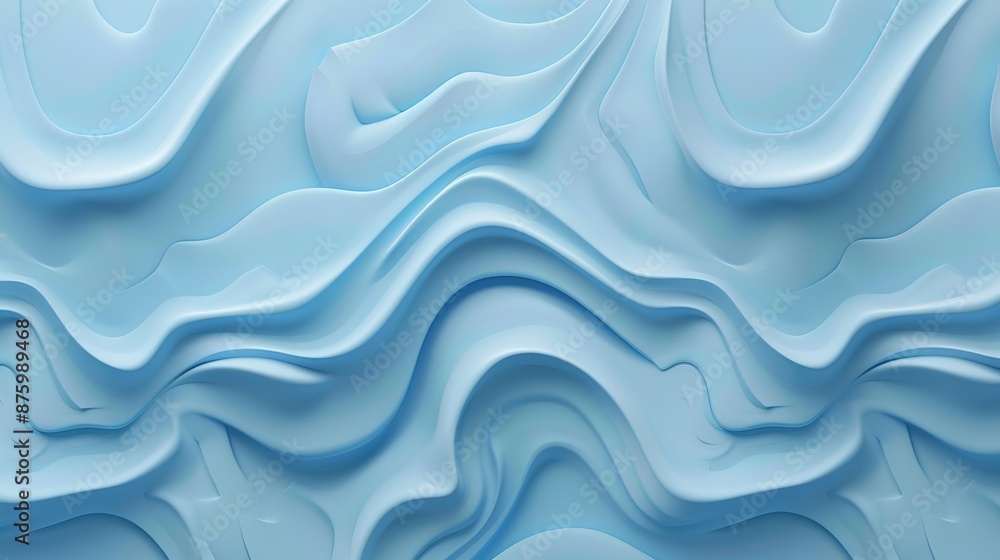 Aufkleber serene blue gradient background with subtle wave patterns
