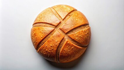 A basketball made out of bread, perfect for sports-themed bakery products or basketball enthusiasts , Sports, bread