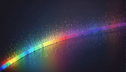 Obraz premium Colored abstract lines of light that visualize the refraction and the spectrum of natural light and its different wavelengths