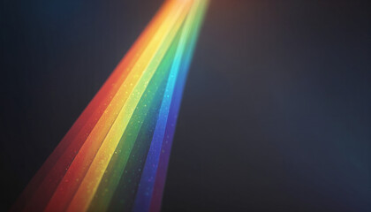 Colored abstract lines of light that visualize the refraction and the spectrum of natural light and its different wavelengths