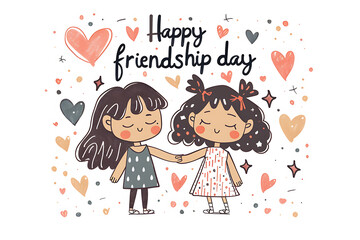 Happy Friendship Day and Best Friends Forever idea design