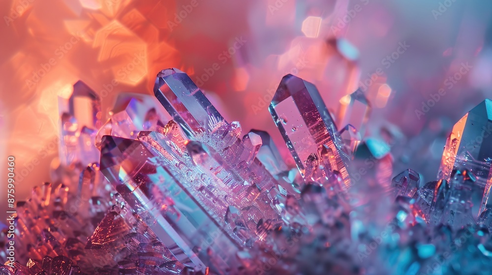 Poster intricate macro patterns of crystalline structures evolving in laboratory experiment