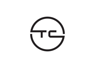 Tc logo design circle geometric shape