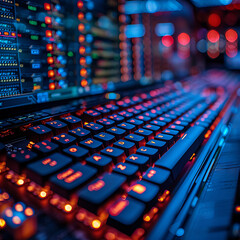 Code Breakthrough: Empty Canvas in Tech-Filled Environment