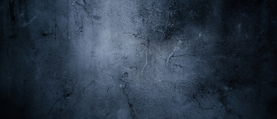 Dark Blue Cement Background with Eerie Dark Wall Texture