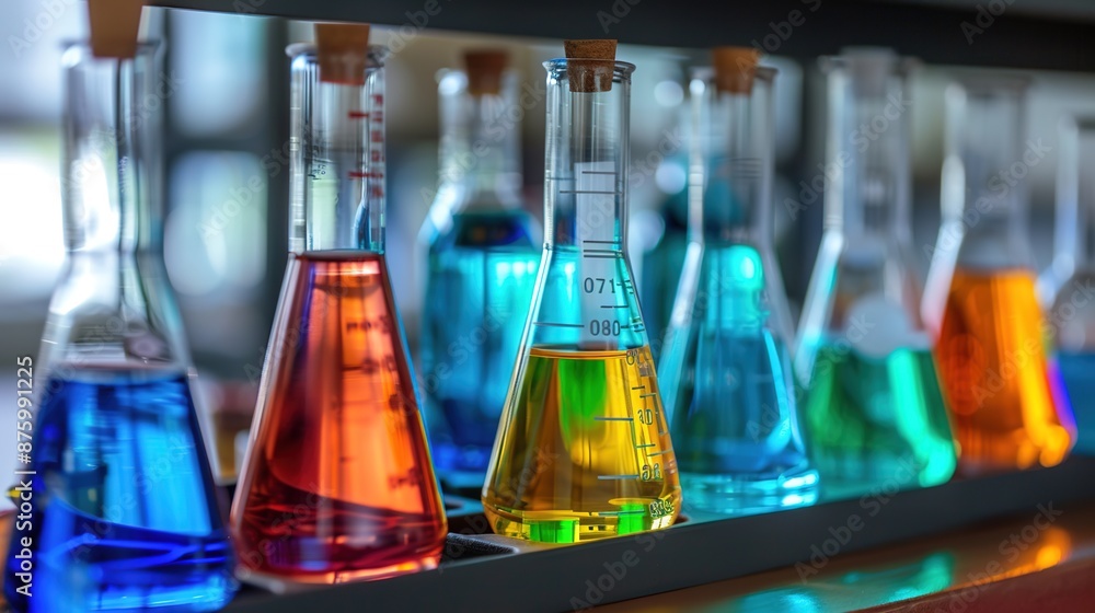Poster abstract scientific experiments in a laboratory setting