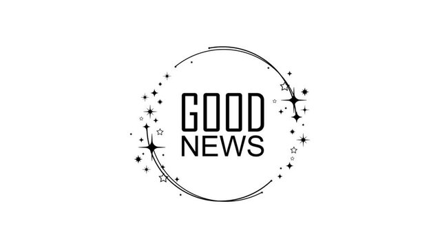 good news megaphone sign on white background	