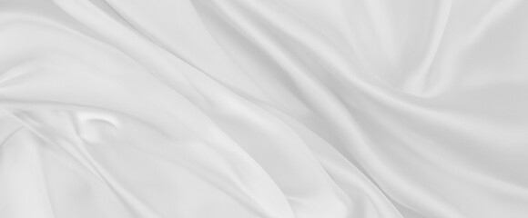 Luxurious White Silk Fabric Texture Background