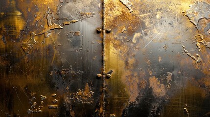 Naklejka premium Weathered Grungy Metal Background with Distressed Texture and Scratches