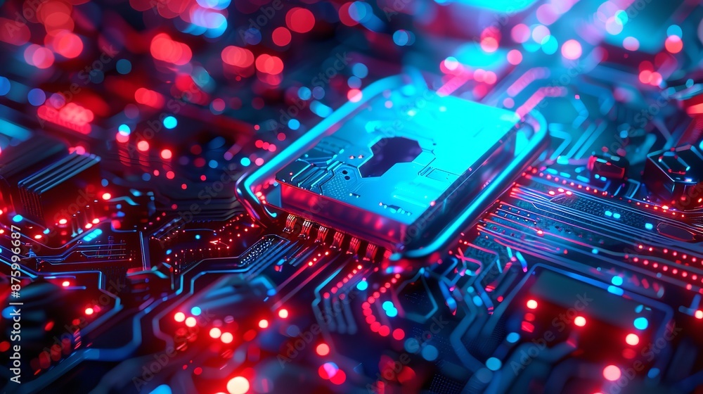 Poster cybersecurity and information or network protection. future technology web services for business and