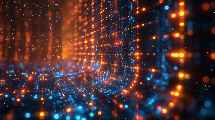 Obraz premium Cybersecurity Power Shield: Abstract Art Protection