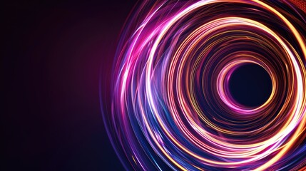 Abstract circle light motion effect background