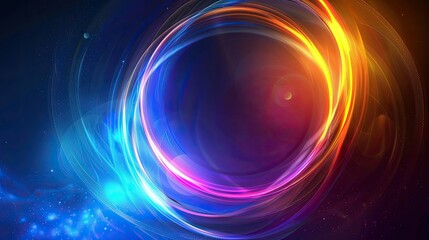 Abstract circle light motion effect background