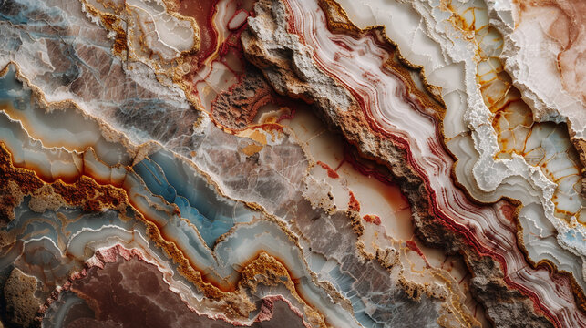 Iridescent agate rock