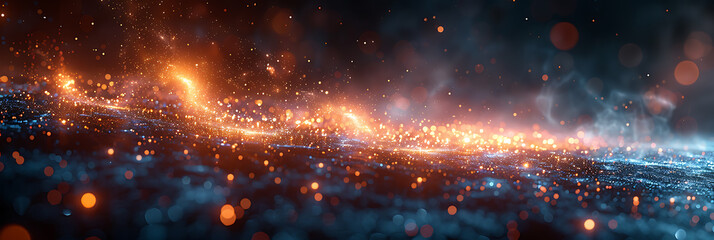 Fototapeta premium Realistic Network Infrastructure Backdrop - Digital Innovation Banner