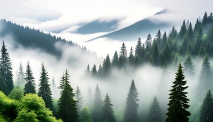mountains in the morning