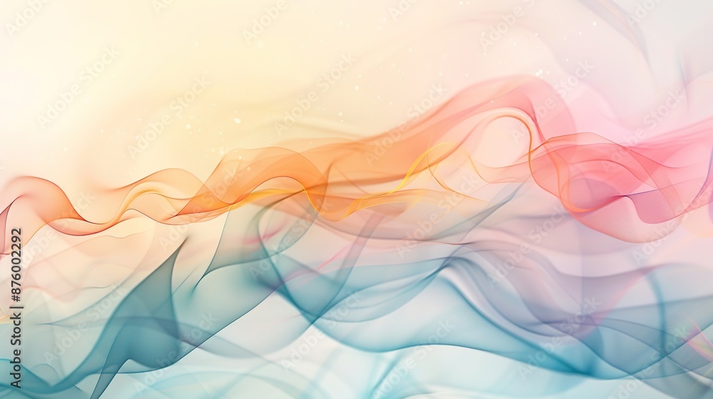 Poster Smooth gradient background with organic macro elements creating a serene atmosphere 