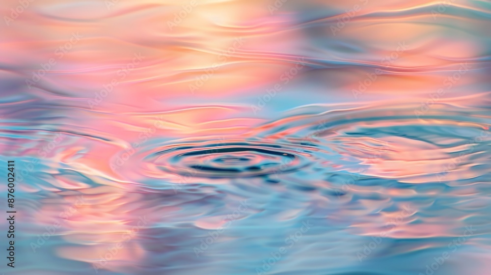 Poster serene water abstract with soft macro ripples and reflective patterns