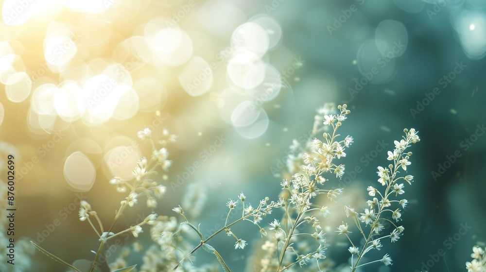 Poster soft focus background with intricate macro designs and space for text