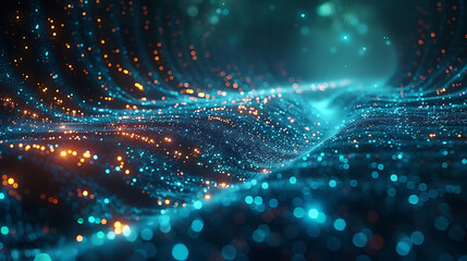 Obraz premium Vibrant Cyber Security Abstract Art