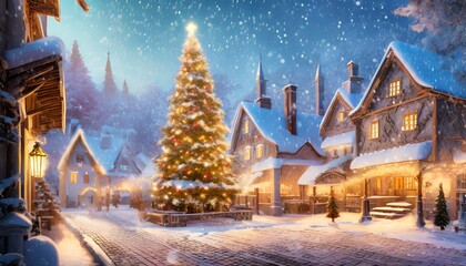Fototapeta premium christmas in the city