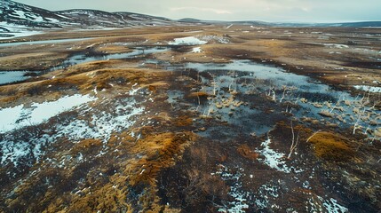 Tundra with vast expanses of moss picture