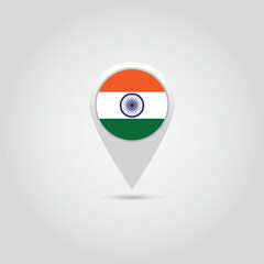 Fototapeta premium India flag map navigation design vector illustration.