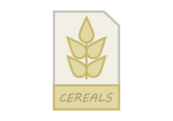 Caja de cereales de trigo amarillo