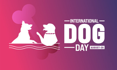 International Dog Day celebration. international dog day background. world dog day. August 26. Vector illustration. poster, banner, greeting card, flyer. Happy National Dog Day. sale. event, party