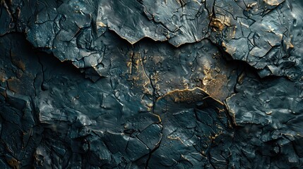 Textured Dark Surface with Glimmering Gold