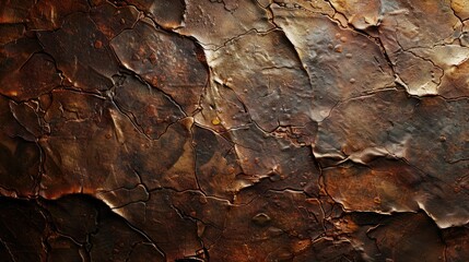 Naklejka premium Close-up of Cracked Brown Surface