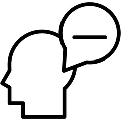 Negative Thinking Icon